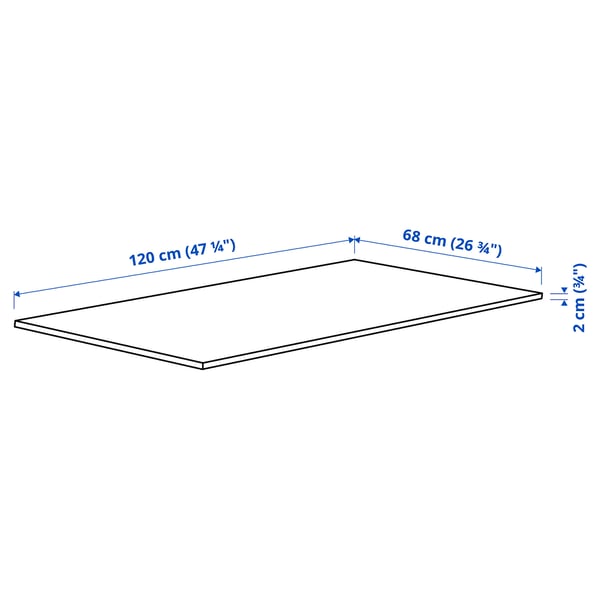 MITTZON Plateau complémentaire, bouleau plaqué, 47 1/4x26 3/4 "