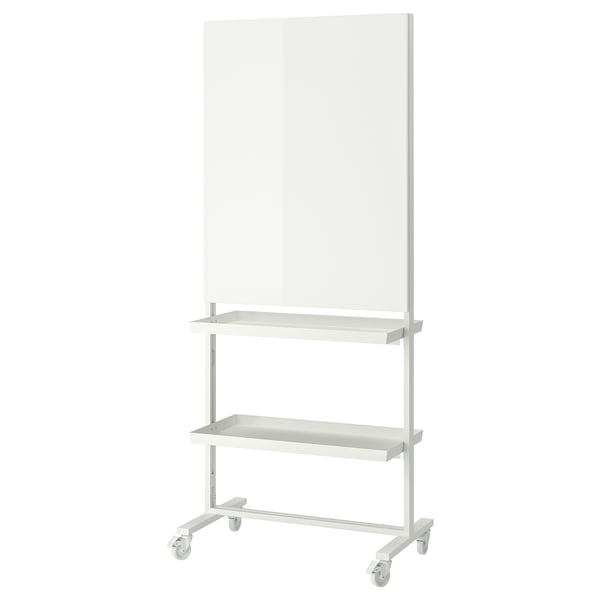 MITTZON Struct roul/tableau/tablet/bte câbl, blanc, 33 1/2x80 3/4 "