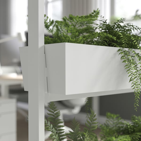 MITTZON Structure à roulettes+bacs, blanc, 33 1/2x80 3/4 "