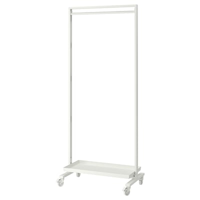 MITTZON Structure à roulettes/tringle, blanc, 33 1/2x80 3/4 "