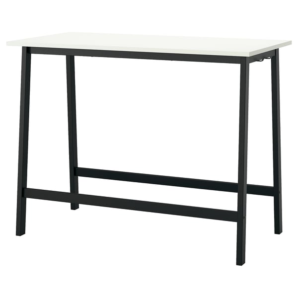 MITTZON Table conférence, blanc/noir, 55 1/8x26 3/4x41 3/8 "
