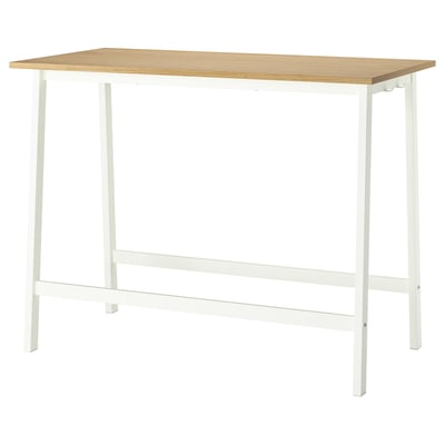 MITTZON Table conférence, chêne plaqué/blanc, 55 1/8x26 3/4x41 3/8 "