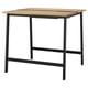 MITTZON Table conférence, chêne plaqué/noir, 47 1/4x42 1/2x41 3/8 "