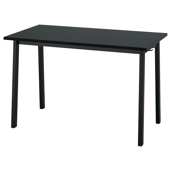 MITTZON Table conférence, frêne plaqué teinté noir/noir, 47 1/4x26 3/4x29 1/2 "