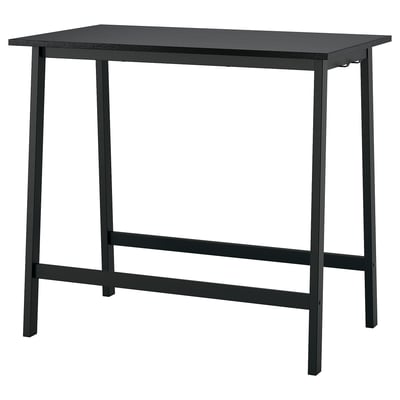 MITTZON Table conférence, frêne plaqué teinté noir/noir, 47 1/4x26 3/4x41 3/8 "