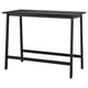 MITTZON Table conférence, frêne plaqué teinté noir/noir, 55 1/8x26 3/4x41 3/8 "