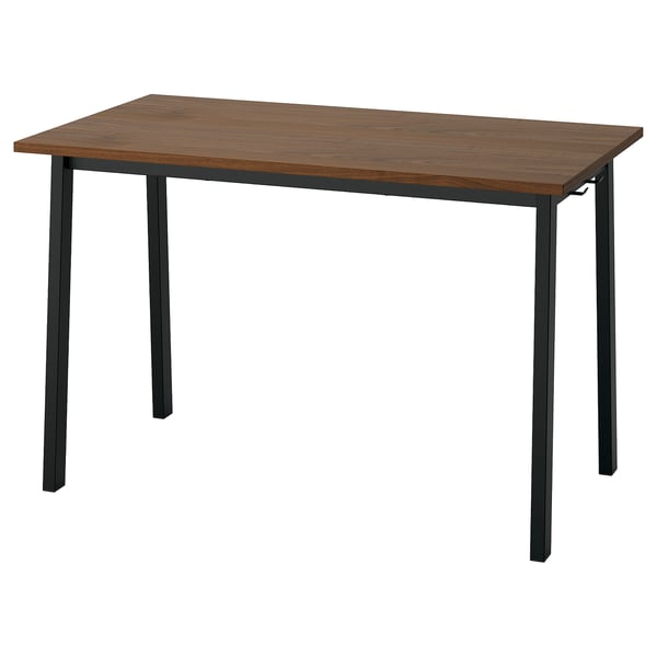 MITTZON Table conférence, noyer plaqué/noir, 47 1/4x26 3/4x29 1/2 "