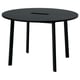 MITTZON Table conférence, rond frêne plaqué teinté noir/noir, 47 1/4x29 1/2 "