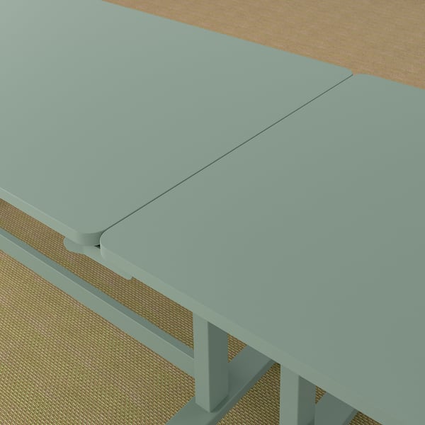 MITTZON Table pliante à roulettes, vert, 55 1/8x27 1/2 "