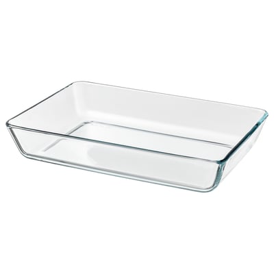 MIXTUR Plat de service/four, verre clair, 14x10 "