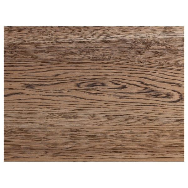 MÖRBYLÅNGA Table, chêne plaqué teinté brun, 86 5/8x39 3/8 "