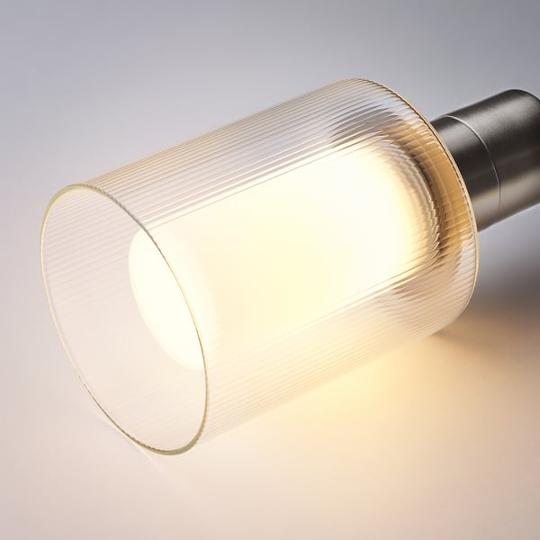 MOLNART Ampoule DEL E26 150 lumens, cylindre verre/rayé, 4 "
