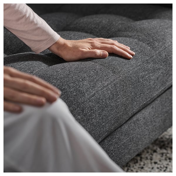 MORABO Canapé-lit, Gunnared gris foncé/bois