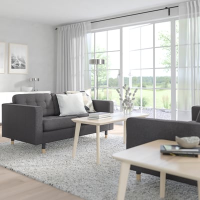 MORABO Causeuse, Gunnared gris foncé/bois