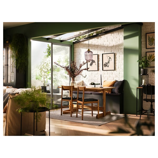 NACKANÄS Table, acacia, 55 1/8x29 7/8 "