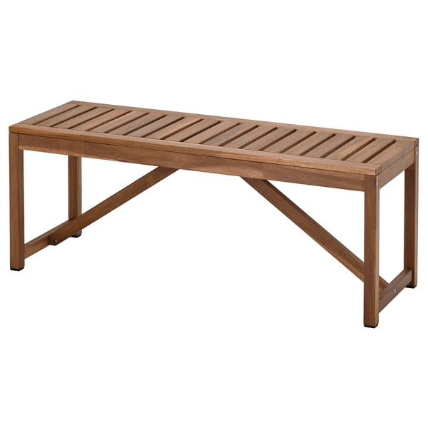 NÄMMARÖ Banc, extérieur, teinté brun clair, 47 1/4 "