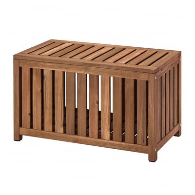 NÄMMARÖ Boîte de rangement, teinté brun clair intérieur/extérieur, 31 1/2x15 3/4x17 3/4 "