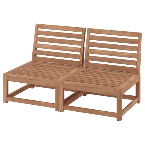 NÄMMARÖ Causeuse, teinté brun clair/extérieur, 49 5/8 "