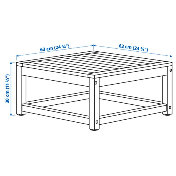 NÄMMARÖ Module siège, extérieur, teinté brun clair, 24 3/4x24 3/4 "