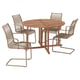 NÄMMARÖ / VÄSMAN Table+4 chaises accoud, extérieur, teinté brun clair/brun, 51 1/8 "