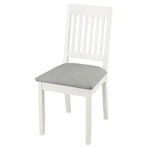 NÄSINGE Chaise, blanc/Tibbleby beige-gris