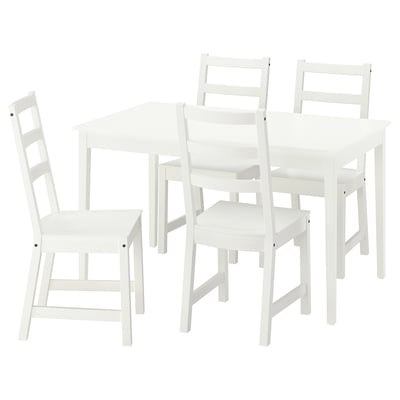 NÄSINGE / NORDVIKEN Table et 4 chaises, blanc/blanc, 51 1/8x31 1/2 "