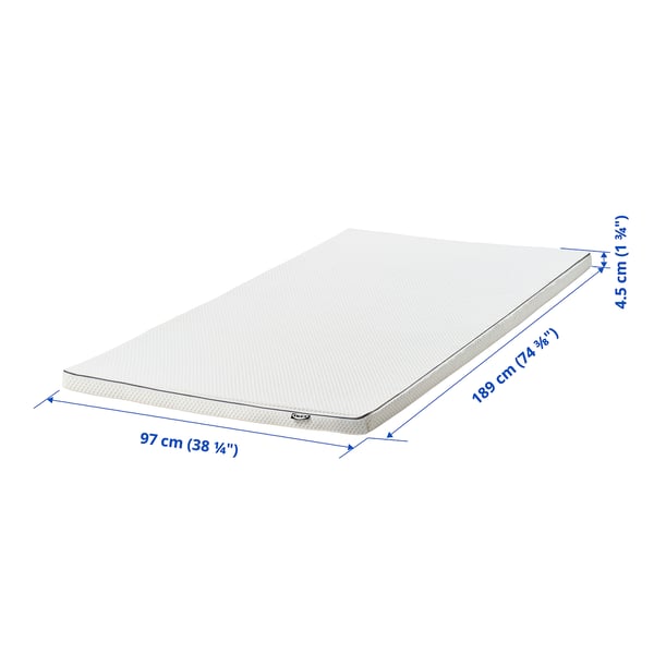 NÄSTABERG Surmatelas, blanc, 1 place
