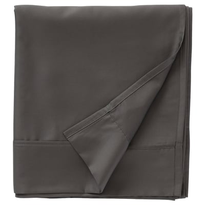 NATTJASMIN Drap plat, gris foncé, Lit 1 place, très grand