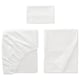 NATTJASMIN Ensemble draps, blanc, 1 place