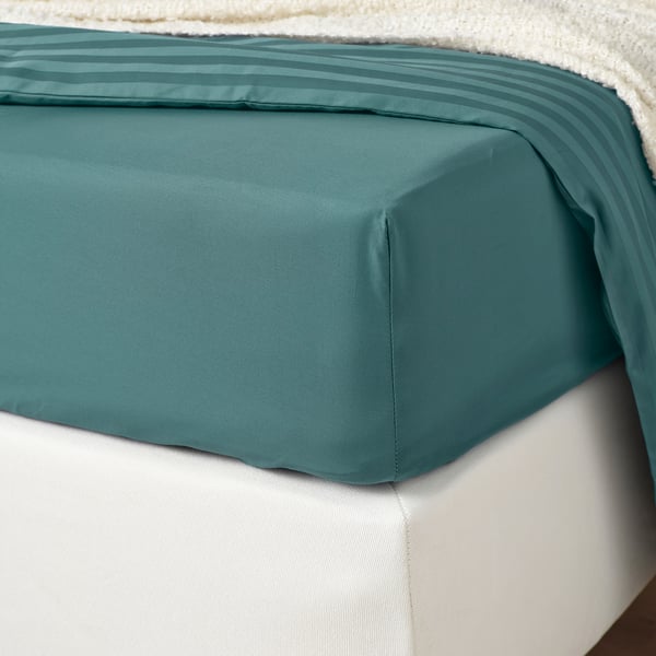 NATTJASMIN Ensemble draps, bleu-vert, 2 places