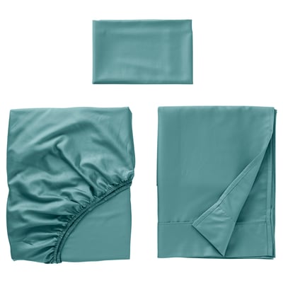 NATTJASMIN Ensemble draps, bleu-vert, 1 place
