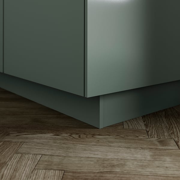 NICKEBO Plinthe, mat gris-vert, 84x4 1/2 "