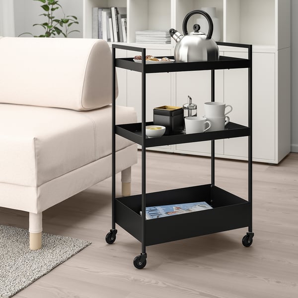 NISSAFORS Desserte, noir, 19 7/8x11 3/4x32 5/8 "