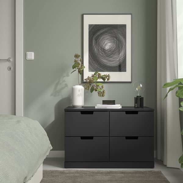 NORDLI Commode à 4 tiroirs, anthracite, 31 1/2x18 1/2x20 7/8 "