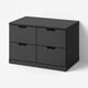 NORDLI Commode à 4 tiroirs, anthracite, 31 1/2x18 1/2x20 7/8 "