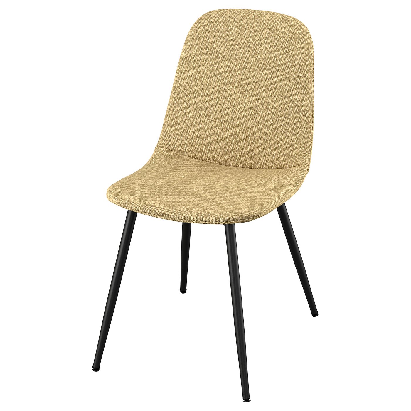 NORDMANSSKÄR Chaise, noir/Djuparp jaune-beige