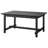 NORDVIKEN Table à rallonge, noir, 59 7/8/87 3/4x37 3/8 "