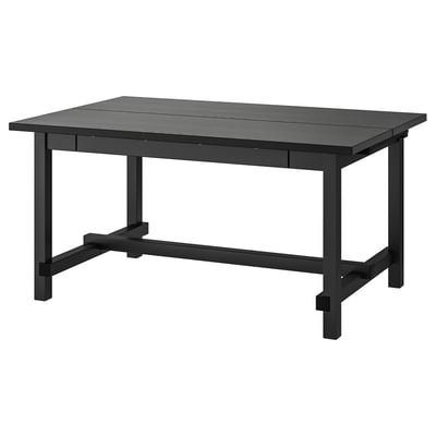 NORDVIKEN Table à rallonge, noir, 59 7/8/87 3/4x37 3/8 "