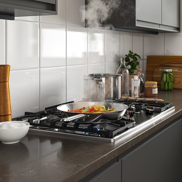 NORREDSTA Table de cuisson à gaz, acier inox, 30 "