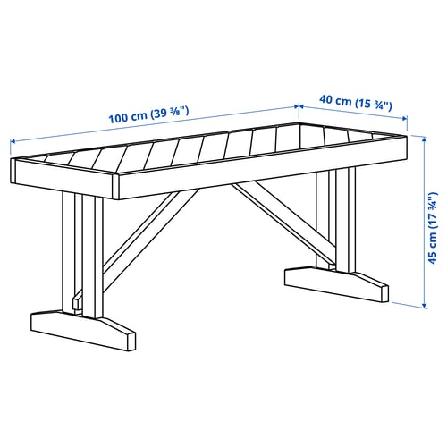 NORRMANSÖ Banc, extérieur, acacia, 39 3/8 "