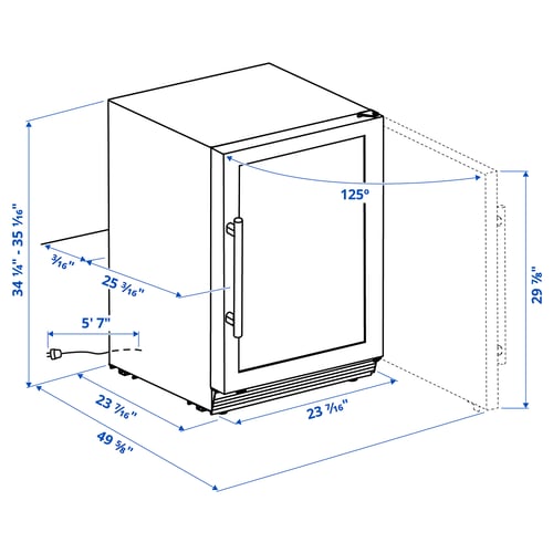 NUMRERAD Refroidisseur à vin, acier inox