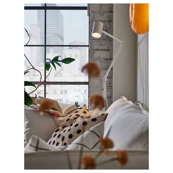 NYMÅNE Lampadaire/liseuse, blanc