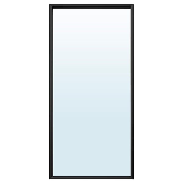 NYPONBUSKE Miroir, noir, 25 5/8x53 1/8 "