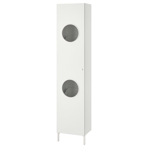 NYSJÖN Armoire à linge, blanc, 15 3/4x74 3/4 "