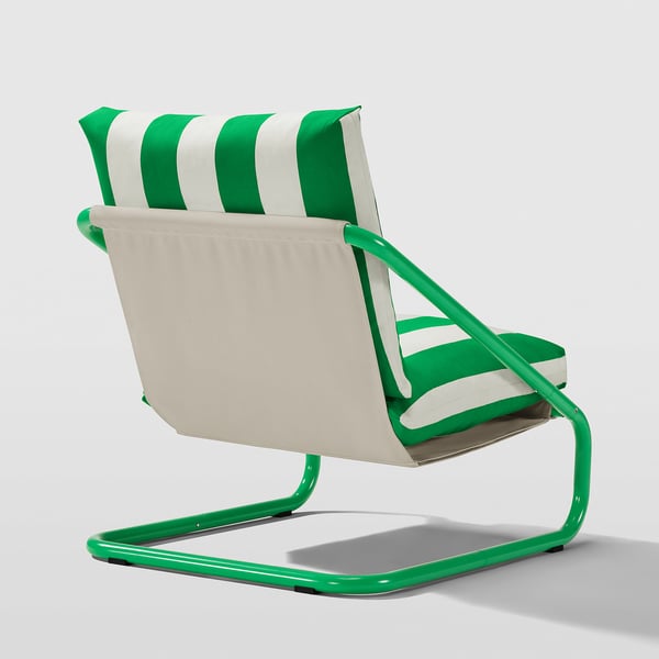ÖNNESTAD Fauteuil, Radbyn blanc/vert