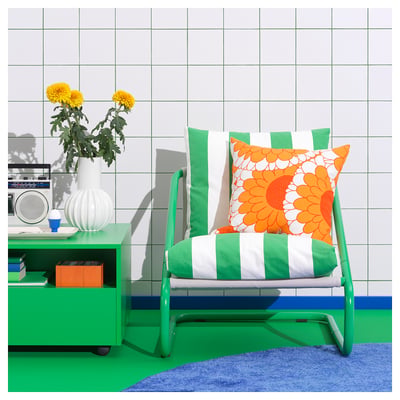 ÖNNESTAD Fauteuil, Radbyn blanc/vert