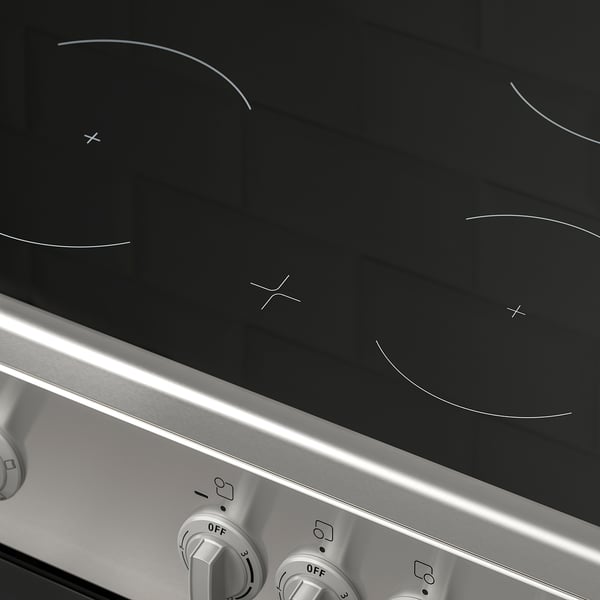 ÖRMINGE Cuisinière à surface vitrocéramique, acier inox, 24 "