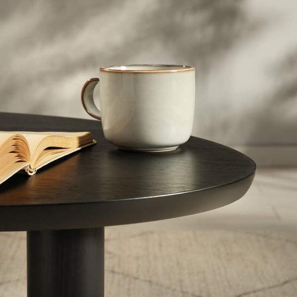 ÖRTRÄSK Table basse, noir frêne plaqué, 29 1/2x18 7/8 "