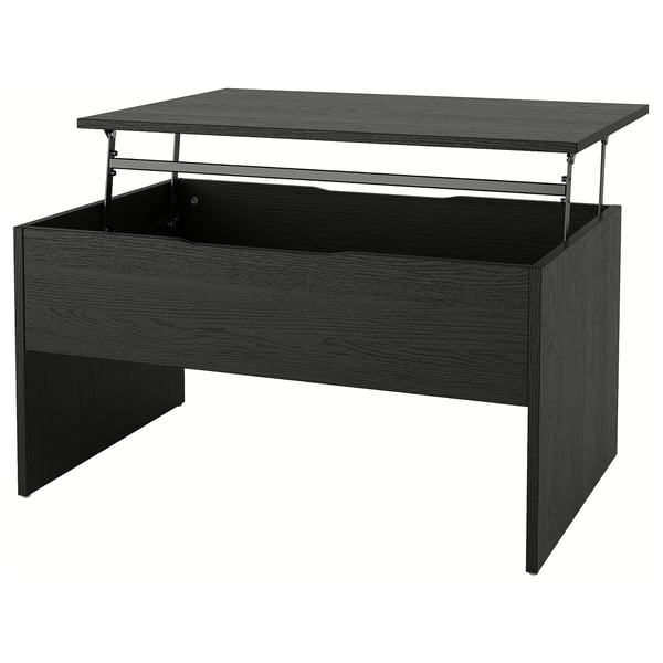 ÖSTAVALL Table basse réglable, noir, 35 3/8 "