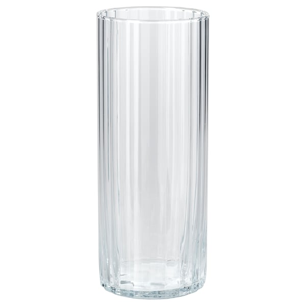 PÄRLGLADA Vase, verre clair, 9 ½ "